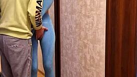 Brunette Couple Fucks on Roller Skates