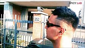 big boobs brunette saved and fucked in roleplay with facial cumshot