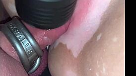 Multiple orgasms during intense fucking with naked bodies