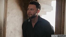 Blonde Pornstar Deepthroats, Gets Handjob, and Endures Hardcore Fucking Domination