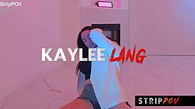 Strippov hot brunette performs the sexiest striptease and lapdance with a happy ending