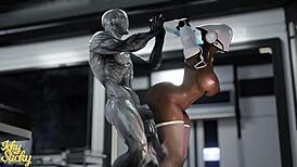 huge ass female robot getting plowed by hung alien part 3