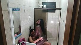 i got caught blowing an interracial creampie on hidden cam