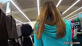 Stunning Czech Chick Seduced and Shagged in Hypermarket POV