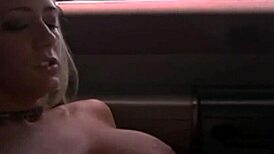 Blonde woman with big tits gets away with everything