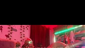 Two Dildos Filling Both Wet Holes