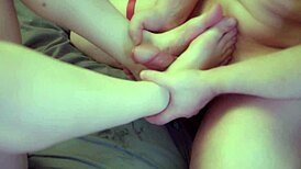 naughty christmas femdom pegs guy with strapon while moaning dirty talk in festive ass licking session