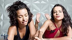 experienced goddesses showing foot skills