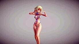 Apple Pie Wears Micro Bikini Skirt in MMD R18