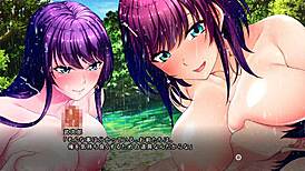 Nureru Kotou Shizuku and Mio Engage in Threesome Fucking and Titty Fuck