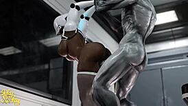 huge ass female robot getting plowed by hung alien part 3