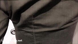 Exhibitionist gets fucked by waiter in restaurant toilets