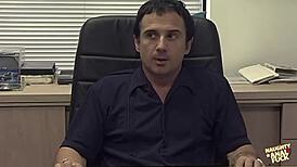 Blonde woman with big tits gets away with everything