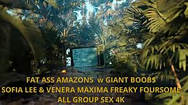 I, Sofia Lee, enjoy group blowjob and fucking with big natural tits and ass