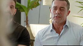 21 Sextury - Busty Milf Shalina Devine Takes Care Of Both Mens Cocks Letting Them Dp Her Both Holes