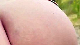 Redhead pees through her hairy pussy in this raw fetish scene.