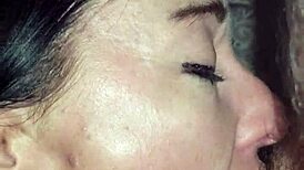 whore wife takes huge dick while gagging on cock with choking