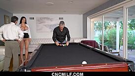 Office celebration turns kinky threesome with secretary