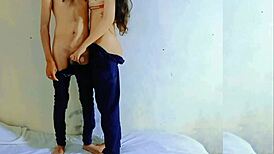 indian virgin gets fucked by boyfriend for first time after kissing