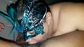 She's casually sucking my dick while we relax in the room