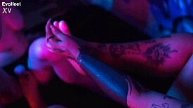 Latina lesbians indulge in foot worship and pussy licking with wet kisses