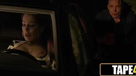 LUCKY DUDE CATCHES HIS GLAMOROUS MATURE NEIGHBOR MASTURBATING IN A CAR