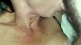 whore wife takes huge dick while gagging on cock with choking