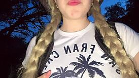 I got lost in the jungle and touched my delicious pink pussy and beautiful natural tits.