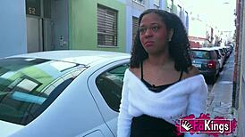 hot mulatto zoe bombon at porn castin for freind, naughty black girl in fakins