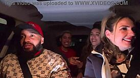 I picked up a lesbian couple at Guarulhos airport and we had wild sex in the car, everyone sucking and getting messy.