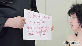 slutty cutie is taken in anal nuthouse for harsh treatment