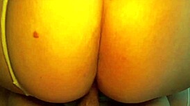 The MILF is trying on her new outfit given by her young lover, deciding to thank him with a hot blowjob and hard fucking in all her holes!