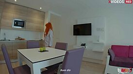 stepmom notices stepson's erection and engages