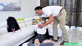 Lily Larimar Ditching Her Skool with Masturbation, Fingering, and Big Cock Action