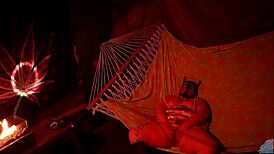 Getting Frisky In A Tent Fingering Her Wet Hole In A Hammock!