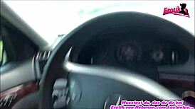 Hey, Check Out This Deutsche Hausfrau Swallowing Outdoors By The Car 😏