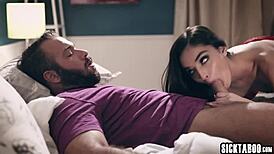 nice girl actually really like a big cock and she sucked some