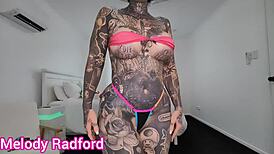 Milf tries on sheer micro bikini in bedroom haul