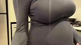 My Milky Stepmom Licks Her Nipples and Gets a Pussy Massage!