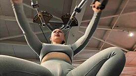 masturbating hard in the gym on webcam