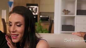 Renato and Lorenzo give Nelly Kent rough double penetration while spanking