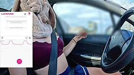 friend films me driving while fan controls vibrator remotely
