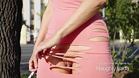 Cut Dress Sparks Public Flashing