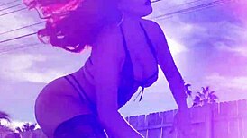 curvy seductive ms red x performs a teasing show