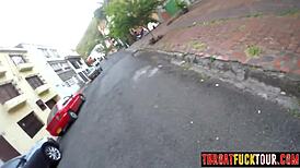 Marcela sucked big white dick and perfect ass latina enjoyed deepthroat