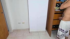 Stepsister after shower pleads for her tight pussy to be fucked