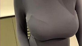 My Milky Stepmom Licks Her Nipples and Gets a Pussy Massage!