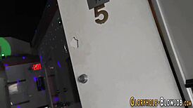 Slut Ass Rides Black Cock at Gloryhole