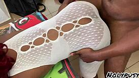 Hot sexy ebony gets fucked very good in her room