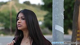 lesbian milf gently scissors with stepteen in erotic couple scene